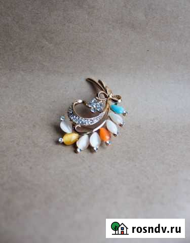 Брошь со стразами разноцветная Новоуральск - изображение 1