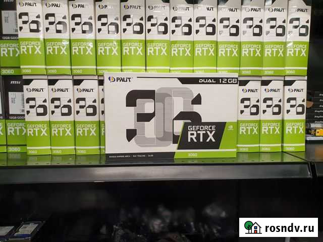 Новые видеокарты Palit RTX 3060 Dual 12GB LHR Тула - изображение 1