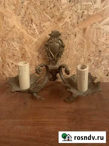 Старинныое бра бронза Малоярославец - изображение 1