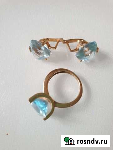 Золотое кольцо с топазом Хабаровск - изображение 1