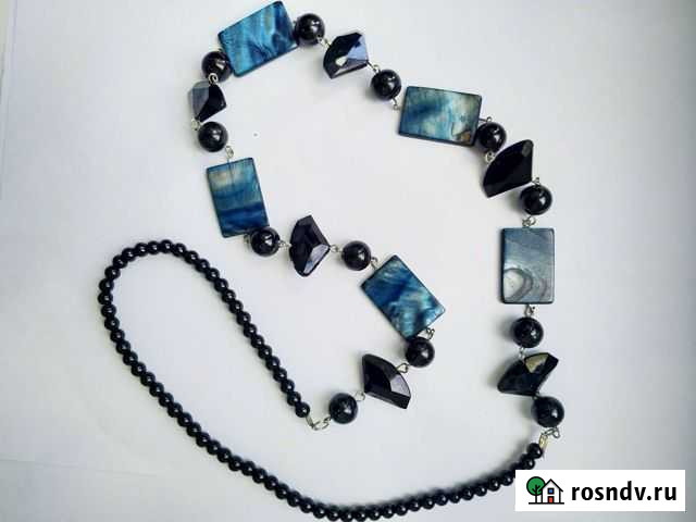 Ожерелье, натуральный агат и хрусталь Ростов-на-Дону - изображение 1