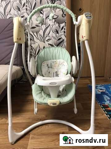 Электрокачеля Качеля-шезлонг Graco Swing and Bouns Копейск - изображение 1