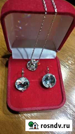 Swarovski комплект, серьги,кулон Воронеж - изображение 1