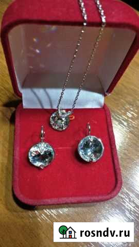 Swarovski комплект, серьги,кулон Воронеж - изображение 1