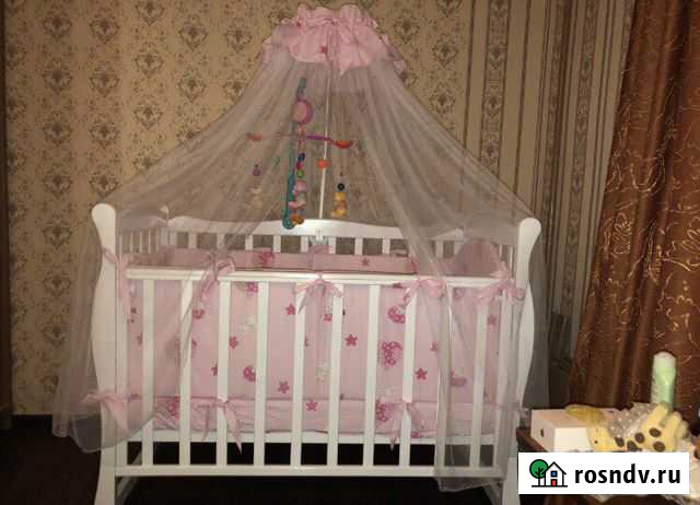 Детская кроватка с маятником и ящиком Пермь - изображение 1