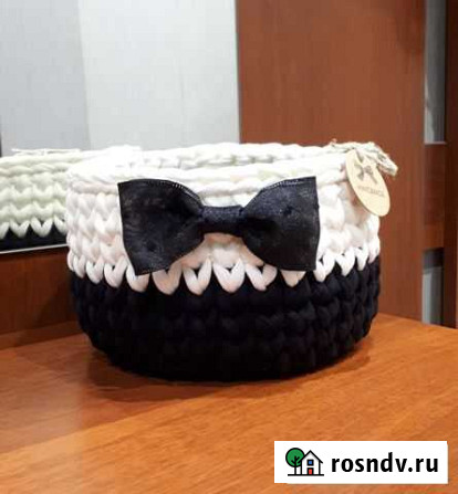 Корзинка из трикотажной пряжи Петрозаводск - изображение 1