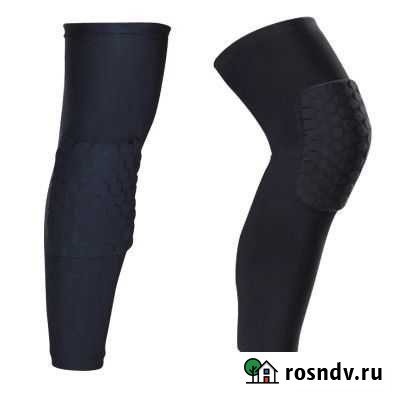 Компрессионные чулки с защитой колена черные Томск - изображение 1