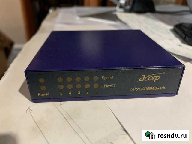 Ethernet switch Acorp HU5D 5 port 10/100M Королев - изображение 1