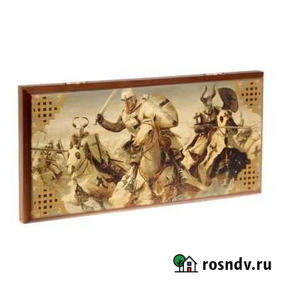 Нарды Крестоносцы, деревянная доска 40х40 см Ульяновск - изображение 1
