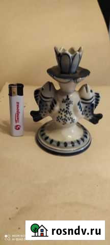 Гжель подсвечник Рыбки Балашиха - изображение 1