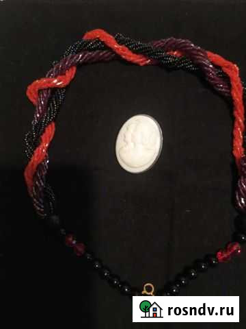 Колье из бисера, брошь 60 годов Липецк - изображение 1