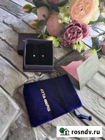 Серьги с цирконием. Серебряные гвоздики Кемерово - изображение 1