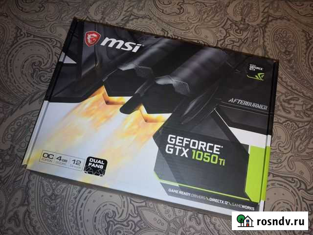 Видеокарта MSI GeForce GTX 1050 Ti 4 Гб новая Тамбов - изображение 1