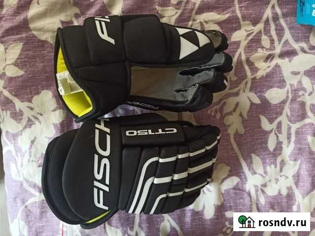 Новые хоккейные краги перчатки Fisher 14 размер и Ростов-на-Дону - изображение 1