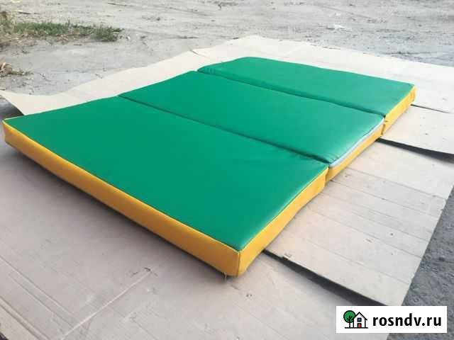 Новый Мат 1.5х1 м. 10 складной (поролон) Зеленый Воронеж - изображение 1