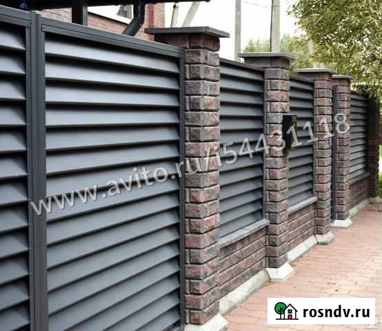 Металлический штакетник Жалюзи GL 0,5 RAL 8017 Тимашевск - изображение 1