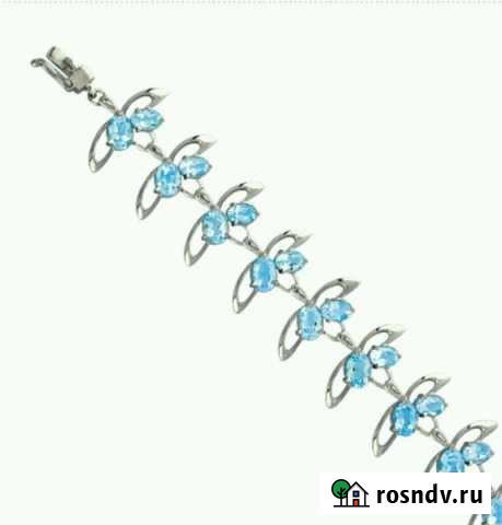 Браслет серебро с топазом Инталия, серьги с подв Пермь - изображение 1