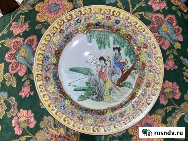 Винтажные тарелки китай и ароматница Грозный - изображение 1