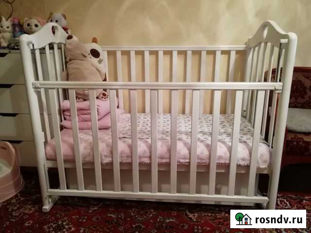 Детская кровать с балдахином и матрасом Барнаул - изображение 1