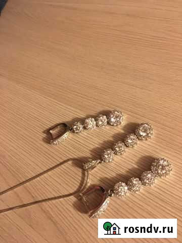 Серьги из серебра и кулон Черкесск - изображение 1