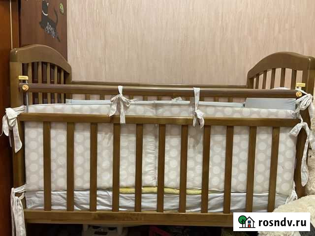 Детская кроватка с ортопедическим матрасом Подольск - изображение 1