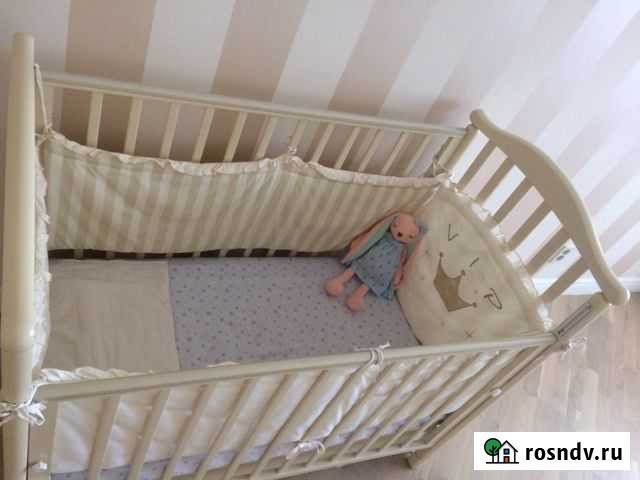 Кровать детская с маятником и ящиком, дерево Фокино - изображение 1