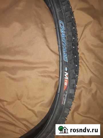 Покрышка Chaoyang для велосипеда 24, шипы зимняя Королев - изображение 1