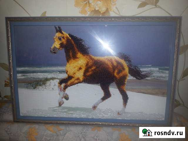 Картина бисером.Конь Псков - изображение 1