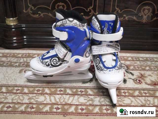 Коньки детские раздвижные р 30-33 Кстово - изображение 1