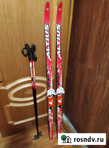 Комплект - лыжи детские 160 с палками Тула - изображение 1