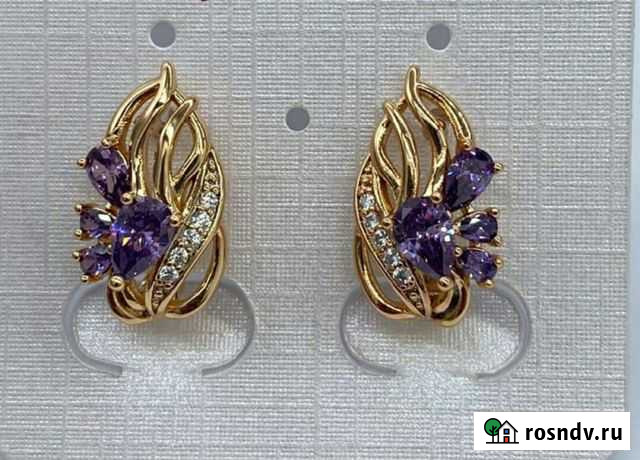 Серьги золочение Бийск - изображение 1