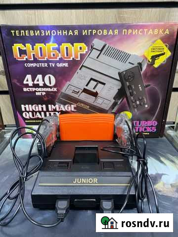 Чёрная Dendy 8bit 440 в 1 Тамбов - изображение 1