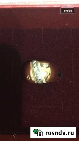 Золотое кольцо с 3 бриллиантами Сургут - изображение 1