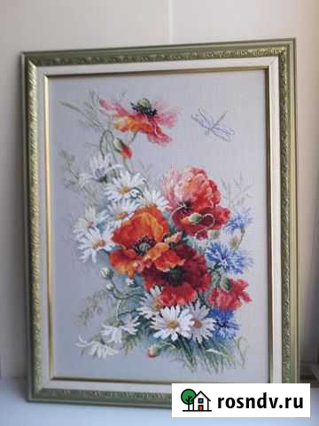 Вышивка крестом картина в багете Кострома - изображение 1