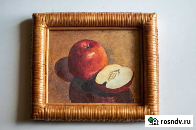 Яблоки - картина масло автор, рамка рукотворная Псков - изображение 1