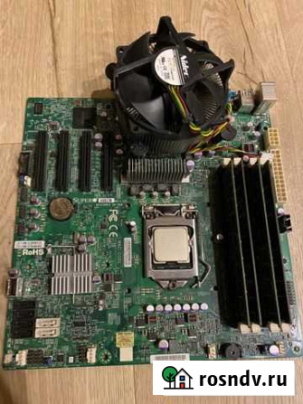 Мат. пл.Supermicro X9SCM + xeon+ 24 Gb ram+жд+бп Шахты - изображение 1