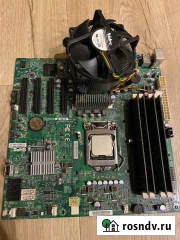 Мат. пл.Supermicro X9SCM + xeon+ 24 Gb ram+жд+бп Шахты - изображение 1