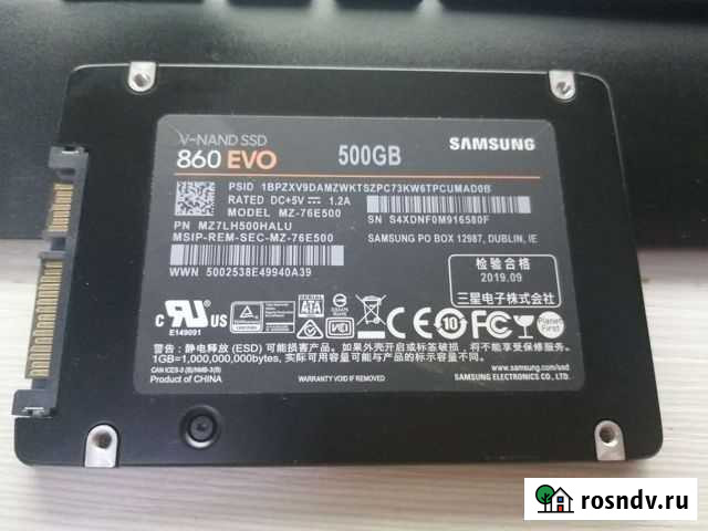 SSD Samsung 860 evo 500gb Омск - изображение 1