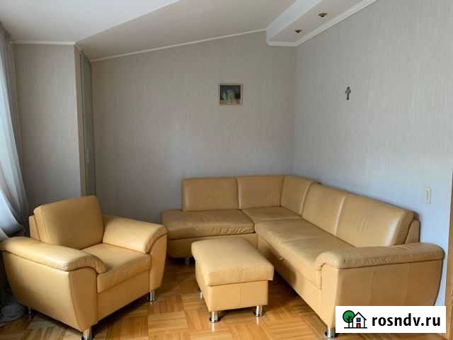 Кожаный угловой диван +кресло и пуф Калининград - изображение 1