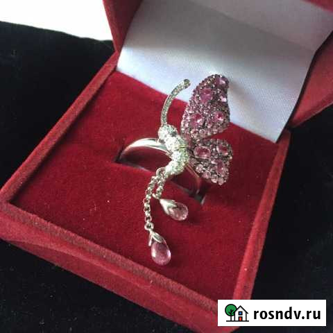 Кольцо Бабочка с сапфирами Новосибирск - изображение 1