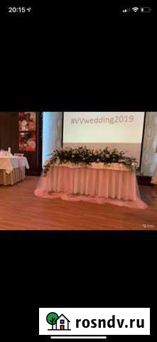 Юбка на стол молодожёнов розовая Красноярск - изображение 1