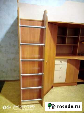 Кровать чердак со шкафом и столом Тверь - изображение 1