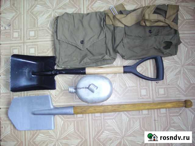 Фляжка, турист. лопатки, подсумок - СССР Новомосковск - изображение 1