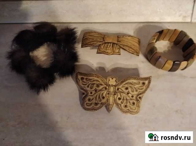 Заколки из бересты, браслет новые Рязань - изображение 1