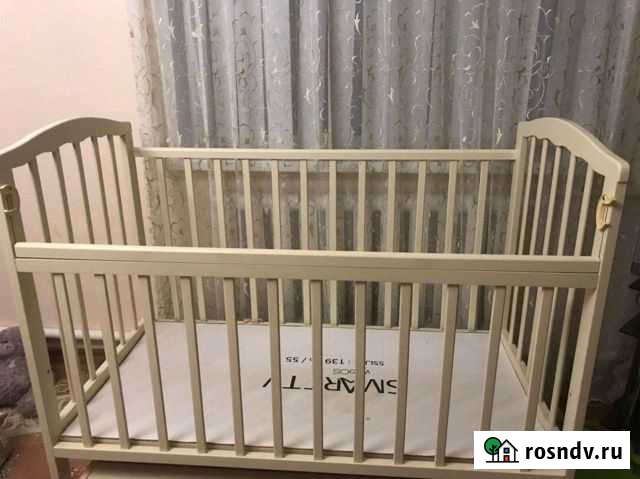 Детская кроватка с маятником и ящиком Гудермес - изображение 1