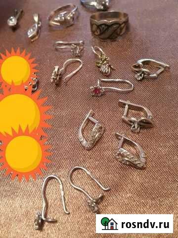 Серебряные серьги и 2 кулона Минеральные Воды - изображение 1