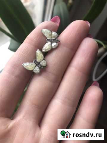 Серебряные серьги пусеты (серьги гвоздики) Ижевск - изображение 1