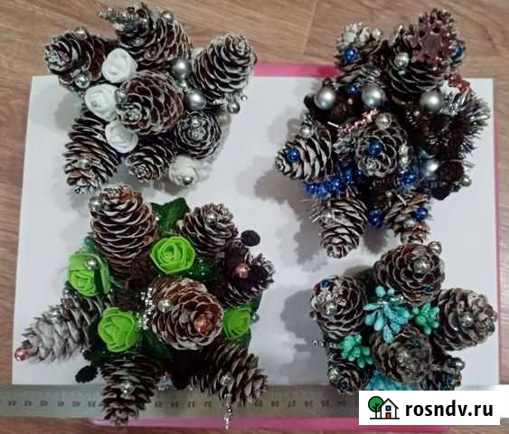 Новогодняя композиция.декор.елка.шишки Пермь - изображение 1