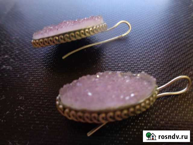 Серьги из мельхиора с аметистом Тверь - изображение 1