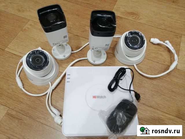 Комплект видеонаблюдения ip 4 камеры Нижневартовск - изображение 1